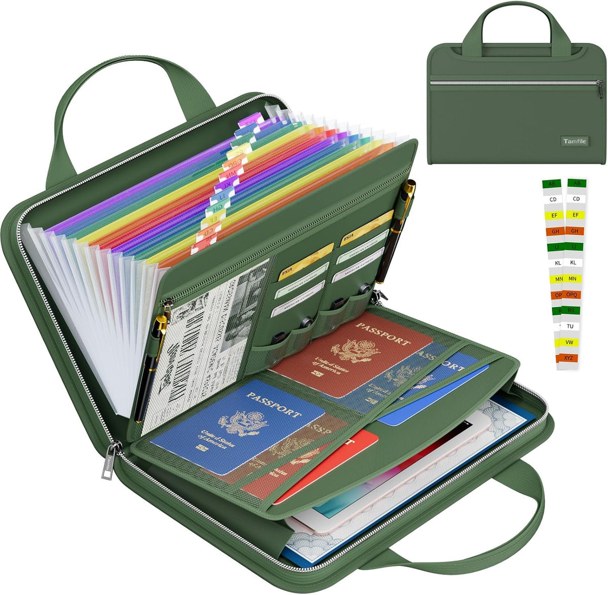 Fireproof Accordion File Organizer, Expanding File Folder