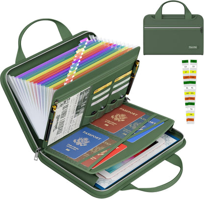 Fireproof Accordion File Organizer, Expanding File Folder