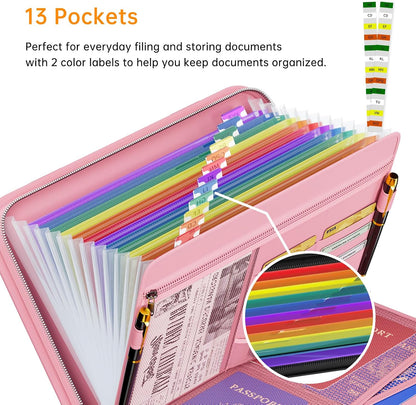 Fireproof Accordion File Organizer, Expanding File Folder
