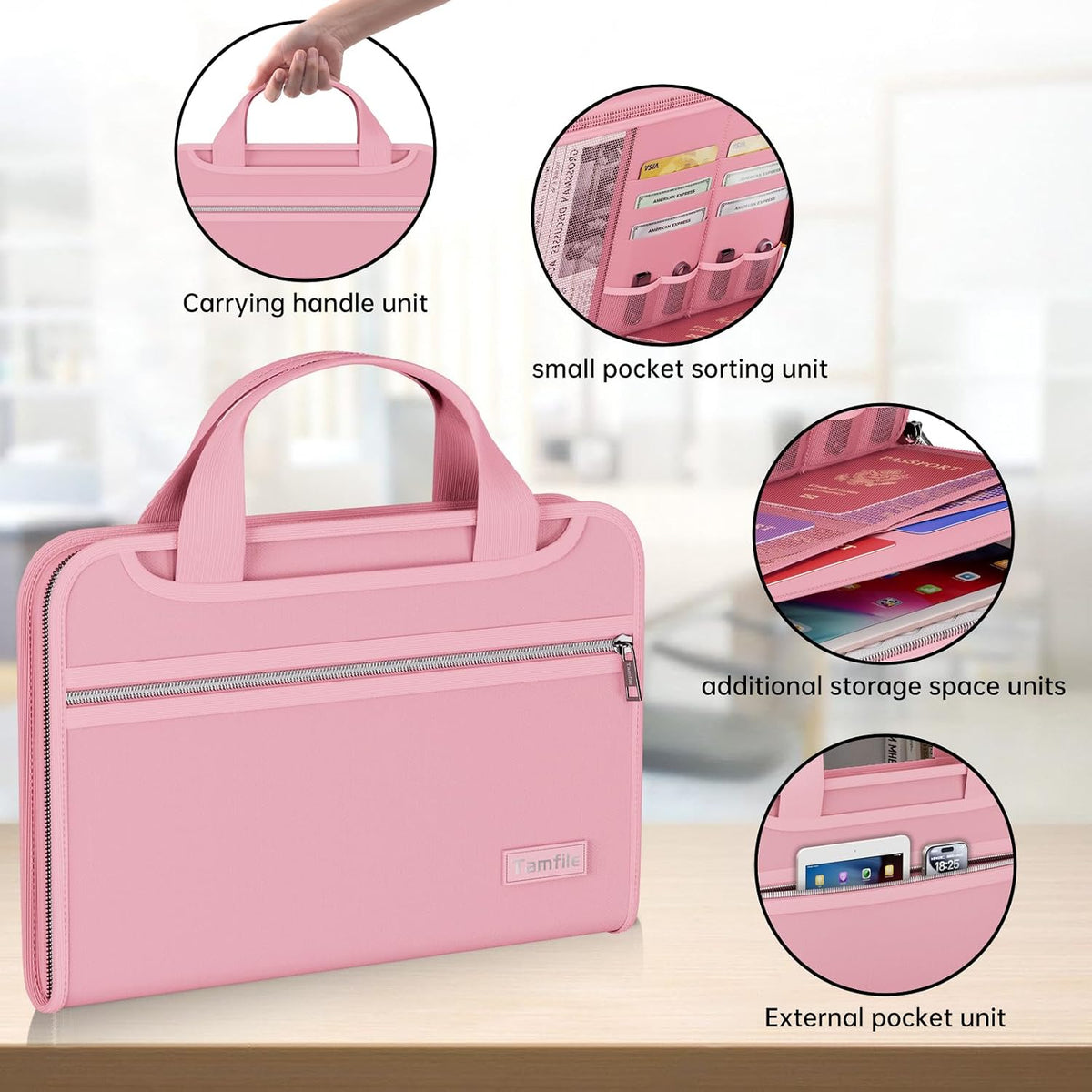 Fireproof Accordion File Organizer, Expanding File Folder