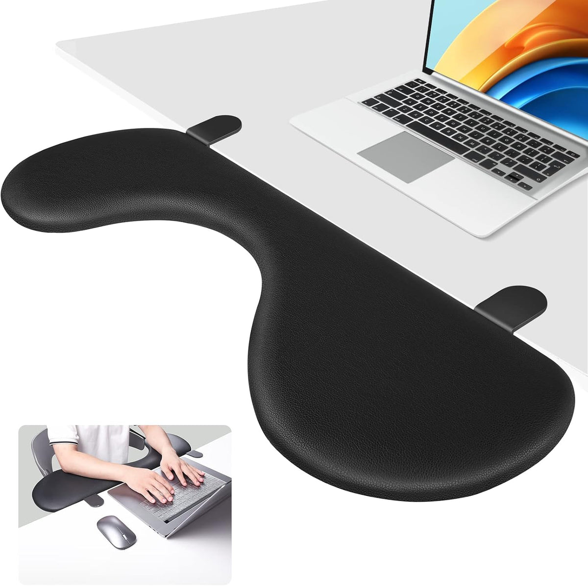 arm Rest for Desk Adjustable Arm Rest Support for arm Support for Computer Desk Ergonomic Desk Extender Rotating Mouse Pad Holder for Table Office Chair Desk