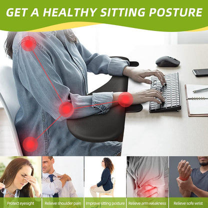 arm Rest for Desk Adjustable Arm Rest Support for arm Support for Computer Desk Ergonomic Desk Extender Rotating Mouse Pad Holder for Table Office Chair Desk