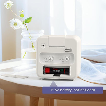 Analog Alarm Clocks, Non Ticking Table Clock with Luminous Hand & Large Display, Battery Powered Silent Bedside Alarm Clock with Snooze & Night Light Function, for Bedroom, Office
