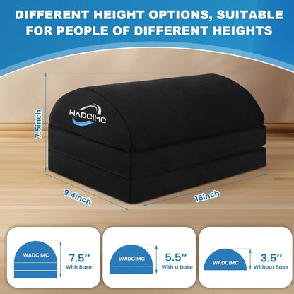 Foot Rest for Under Desk at Work, Foot Stool with Washable Cover, Comfortable Office Desk Accessories, Comfortable Footrest with 3 Adjustable Heights, for Offices Gaming Chair, for Leg Support