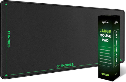 Huge 46”x17” 5mm Gaming Mouse Pad Large Mouse Pad for Desk Gaming Giant Black XXL Thick Long Extra Large Extended Big Gamer Desk Mat