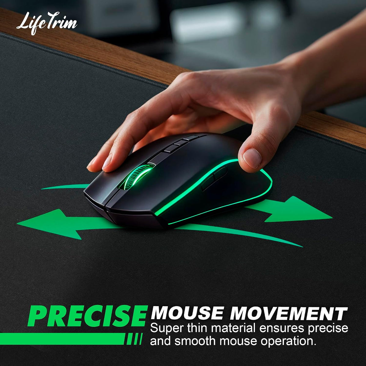 Huge 46”x17” 5mm Gaming Mouse Pad Large Mouse Pad for Desk Gaming Giant Black XXL Thick Long Extra Large Extended Big Gamer Desk Mat