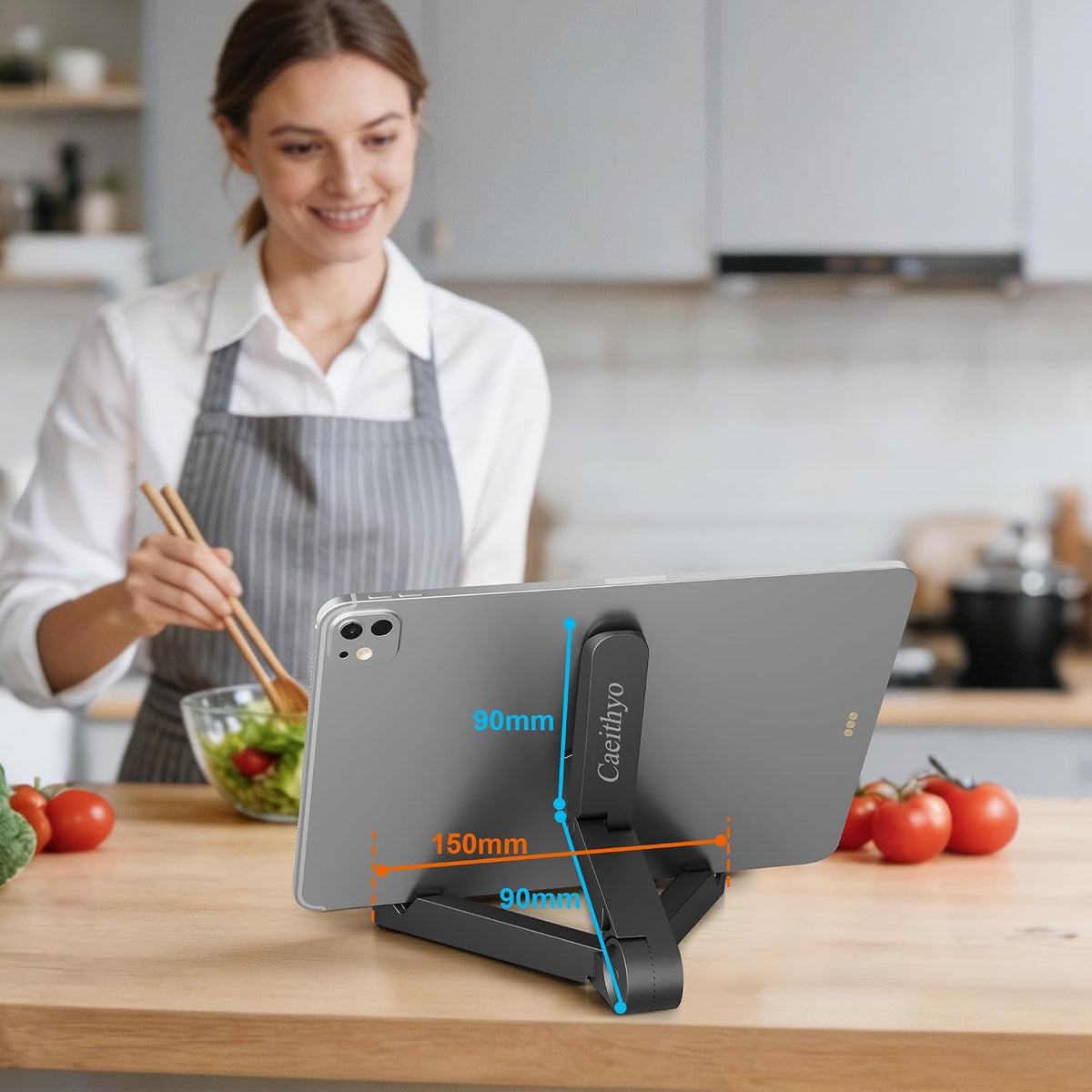 Tablet Stand Holder, Adjustable, Portable, Foldable, Light-Weight, Compatible with 7 to 10.2 Inches Most Tablets, Kindle Fire and Smart Phones