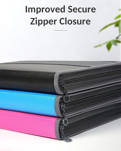 Accordion File Organizer with Zipper, 12 Pocket Expanding File Folder