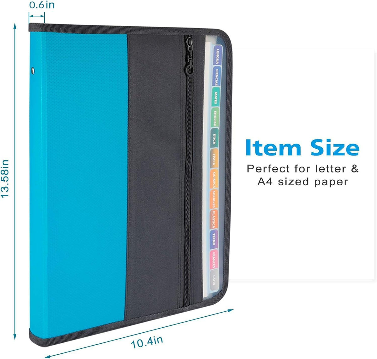 Accordion File Organizer with Zipper, 12 Pocket Expanding File Folder