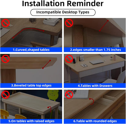 Ergonomics Desk Extender Tray, Table Mount Arm Wrist Rest Shelf
