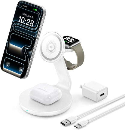 HERRBOLAI 3 in 1 Charging Station Compatible with Magsafe Charger