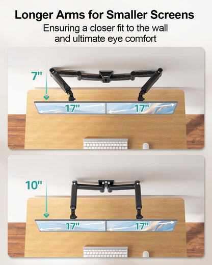 Triple Monitor Desk Mount for Computer Screens up to 32"