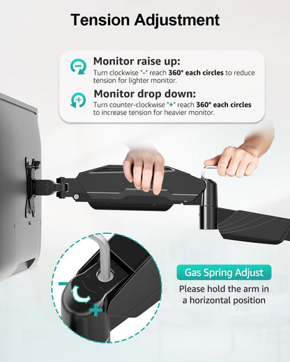Triple Monitor Desk Mount for Computer Screens up to 32"