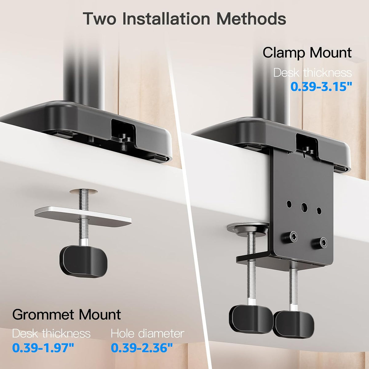 Triple Monitor Desk Mount for Computer Screens up to 32"