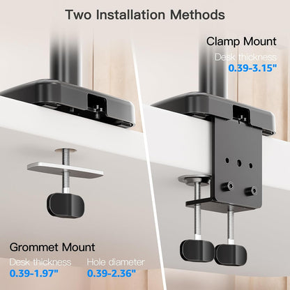 Triple Monitor Desk Mount for Computer Screens up to 32"