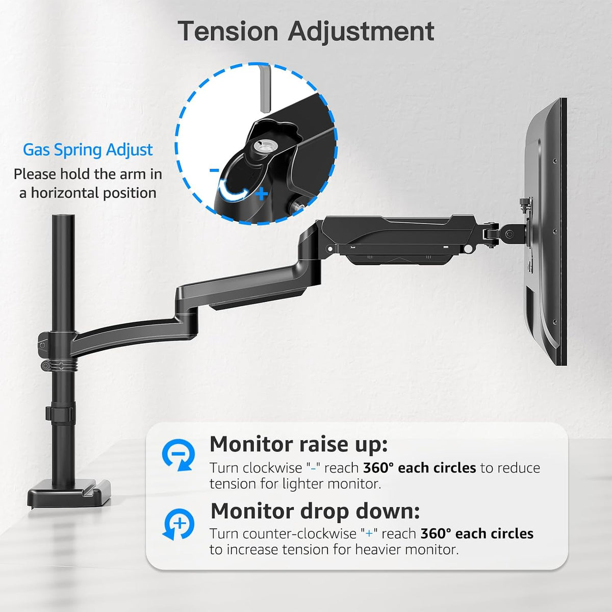 Triple Monitor Desk Mount for Computer Screens up to 32"