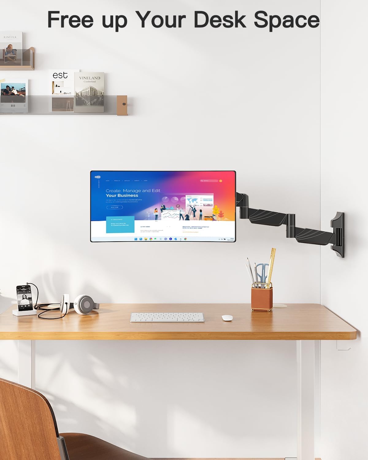 Triple Monitor Desk Mount for Computer Screens up to 32"