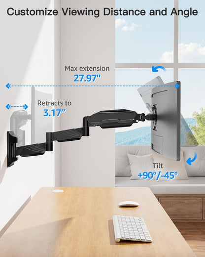 Triple Monitor Desk Mount for Computer Screens up to 32"