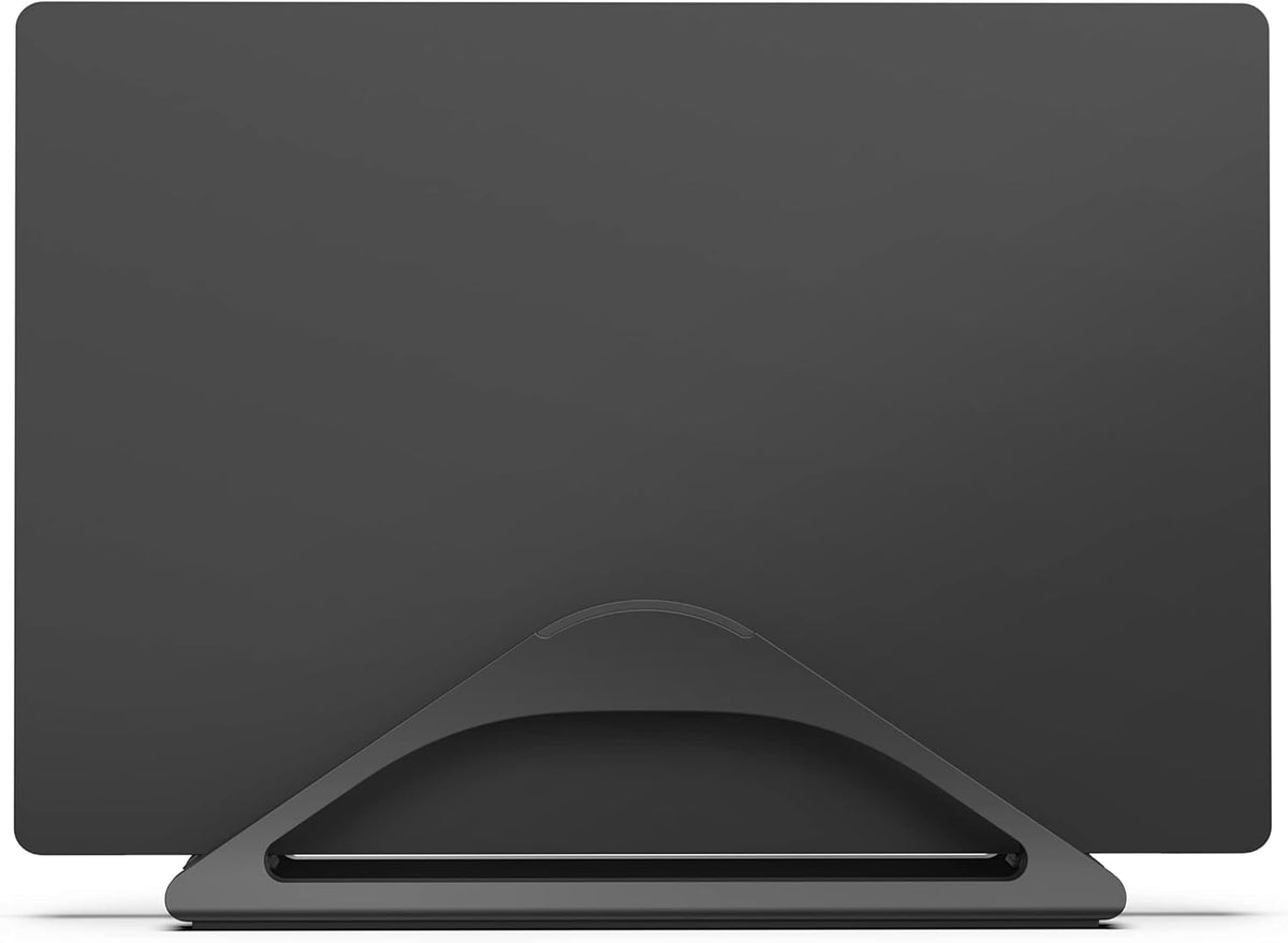 Vertical Laptop Stand for Desks Adjustable Matte Black MacBook
