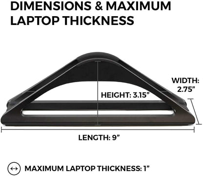 Vertical Laptop Stand for Desks Adjustable Matte Black MacBook