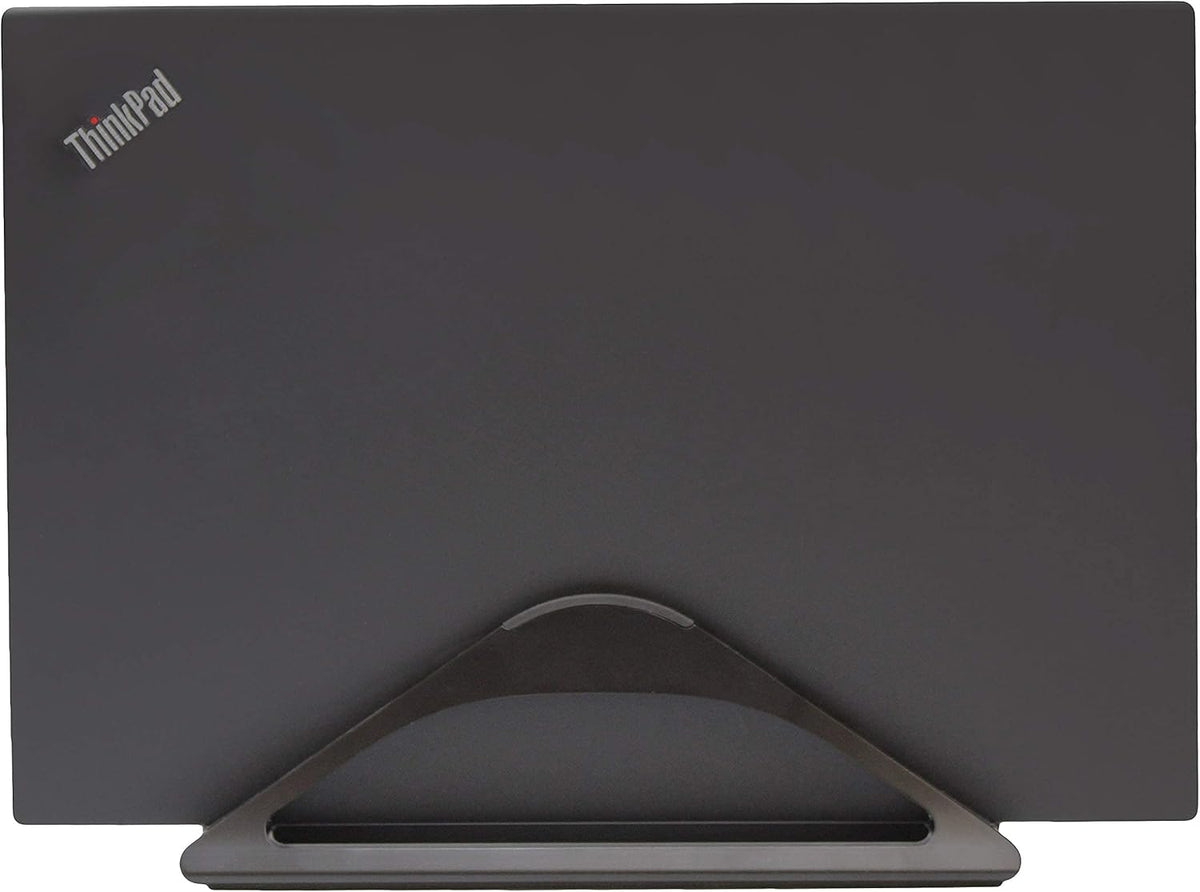 Vertical Laptop Stand for Desks Adjustable Matte Black MacBook