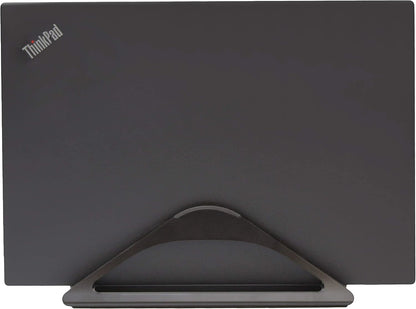 Vertical Laptop Stand for Desks Adjustable Matte Black MacBook