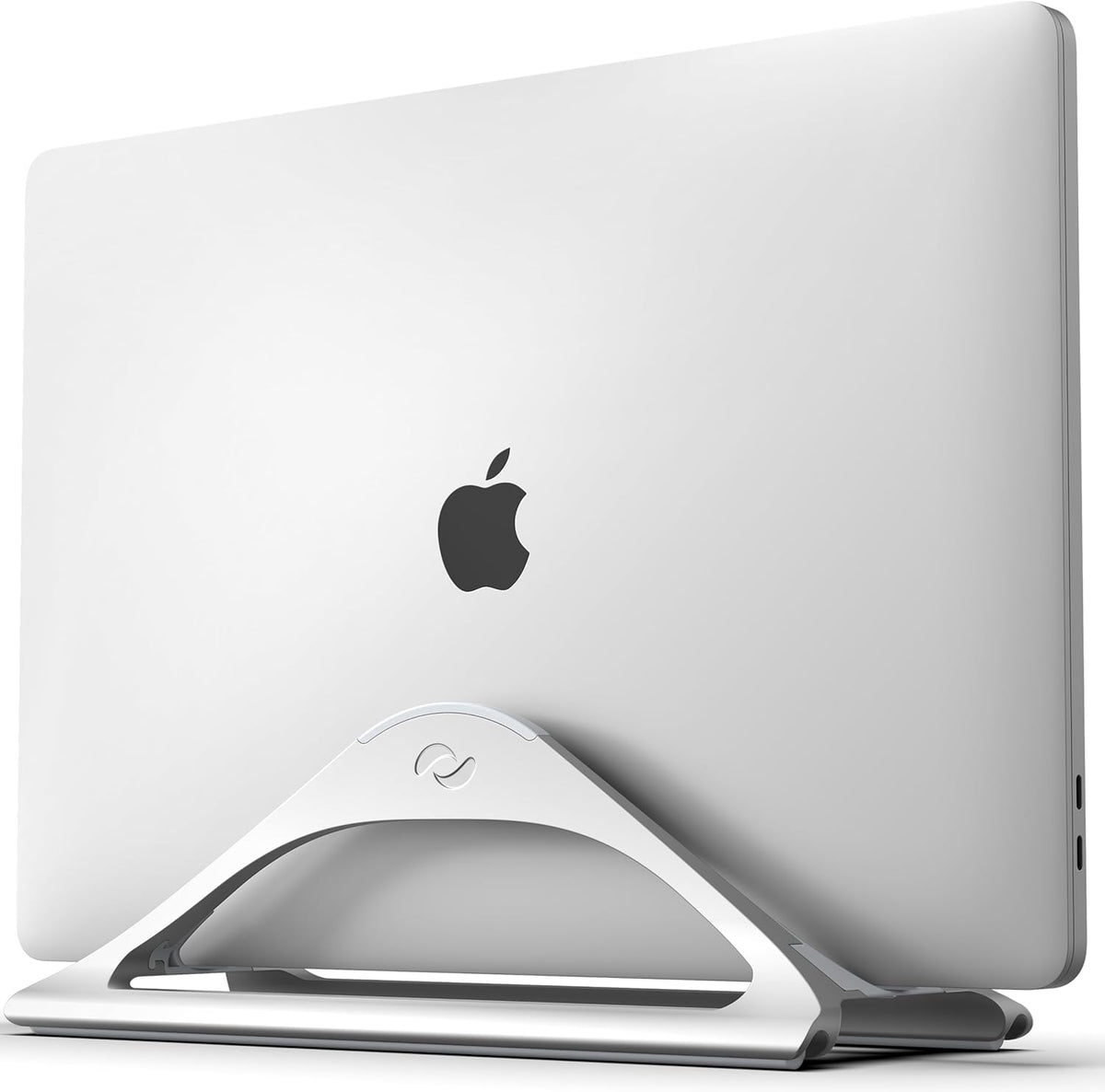 Vertical Laptop Stand for Desks Adjustable Matte Black MacBook