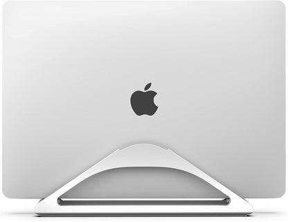 Vertical Laptop Stand for Desks Adjustable Matte Black MacBook