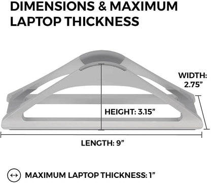 Vertical Laptop Stand for Desks Adjustable Matte Black MacBook