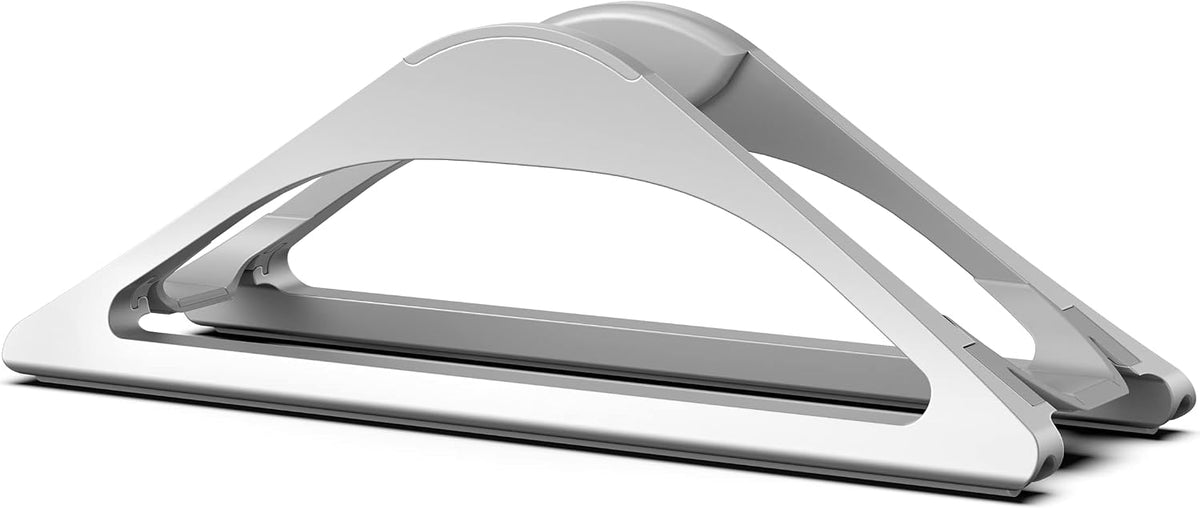 Vertical Laptop Stand for Desks Adjustable Matte Black MacBook