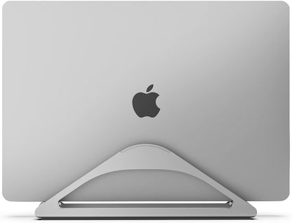 Vertical Laptop Stand for Desks Adjustable Matte Black MacBook