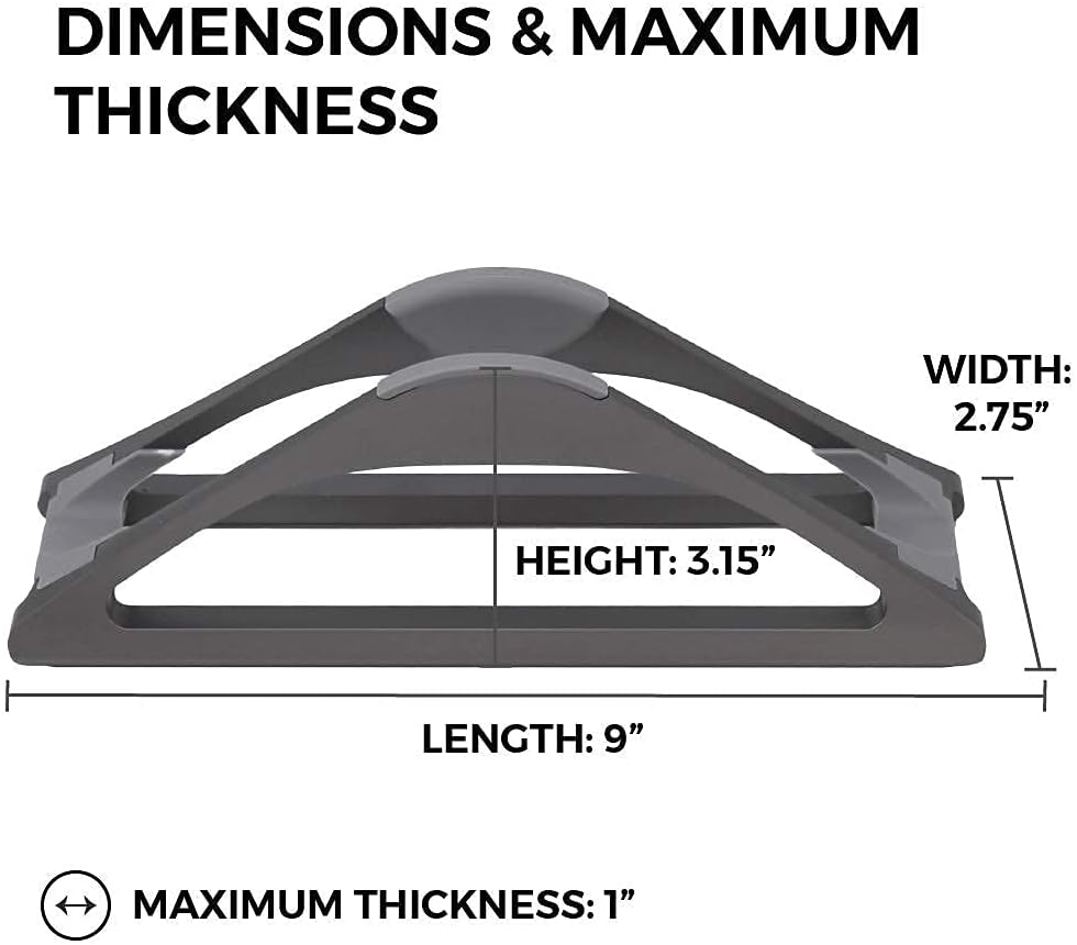 Vertical Laptop Stand for Desks Adjustable Matte Black MacBook