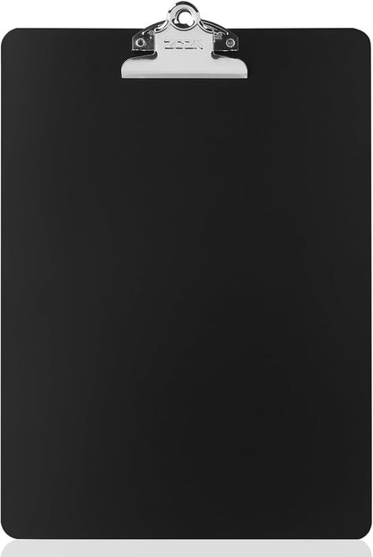 Metal Clipboard, 12 x 9 Inches Heavy Duty Aluminum Clipboards, A4 Letter Sizer Document Holder with High Capacity Clip, Suitable for School, Office, Jobsite or Medical Staff (Black)