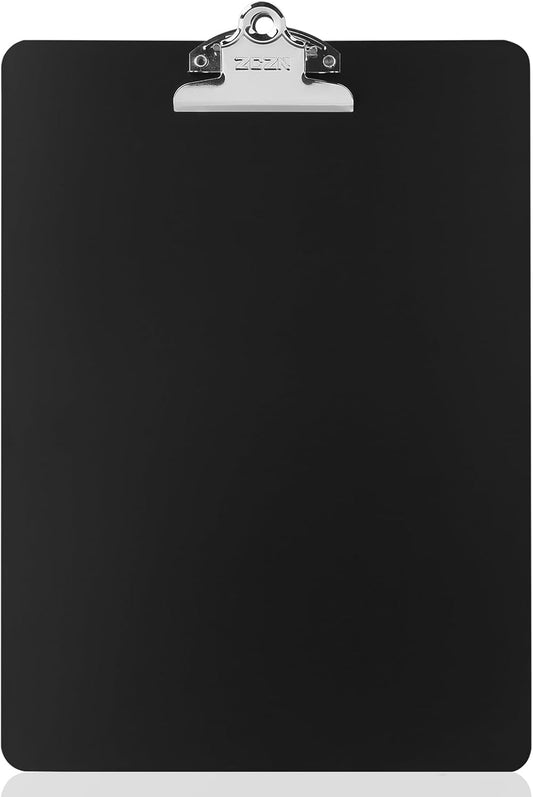 Metal Clipboard, 12 x 9 Inches Heavy Duty Aluminum Clipboards, A4 Letter Sizer Document Holder with High Capacity Clip, Suitable for School, Office, Jobsite or Medical Staff (Black)