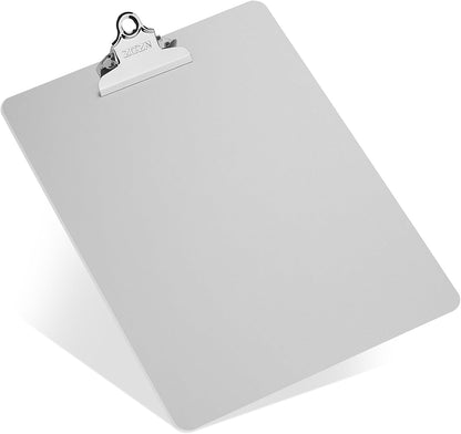 Metal Clipboard, 12 x 9 Inches Heavy Duty Aluminum Clipboards, A4 Letter Sizer Document Holder with High Capacity Clip, Suitable for School, Office, Jobsite or Medical Staff (Black)