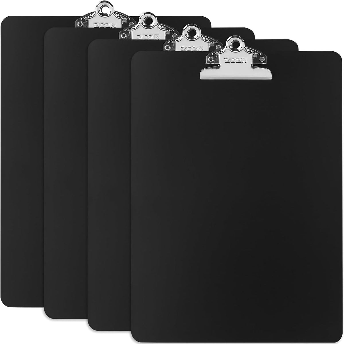 Metal Clipboard, 12 x 9 Inches Heavy Duty Aluminum Clipboards, A4 Letter Sizer Document Holder with High Capacity Clip, Suitable for School, Office, Jobsite or Medical Staff (Black)