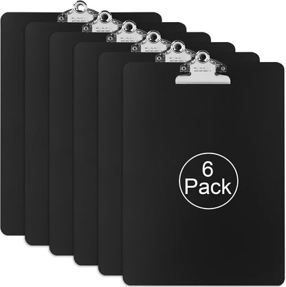 Metal Clipboard, 12 x 9 Inches Heavy Duty Aluminum Clipboards, A4 Letter Sizer Document Holder with High Capacity Clip, Suitable for School, Office, Jobsite or Medical Staff (Black)