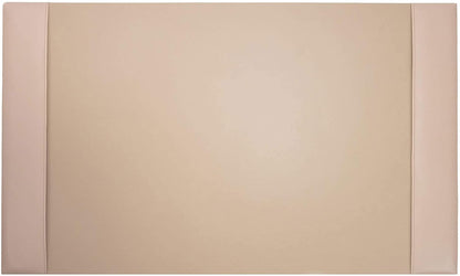 Bonded Pad with Side Rails Luxury Leather Desk Blotter for Writing, 30 x 18 (Navy Blue)