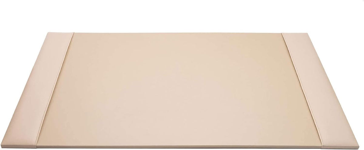 Bonded Pad with Side Rails Luxury Leather Desk Blotter for Writing, 30 x 18 (Navy Blue)