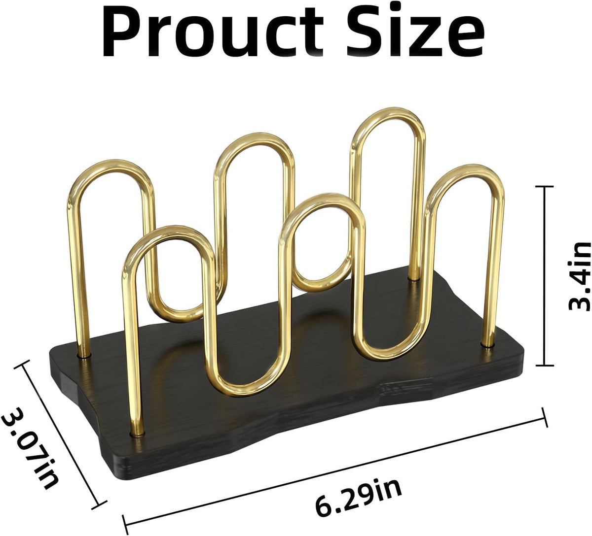 Mail Holder Organizer Countertop, Metal Letter Holder Sorter (Black)