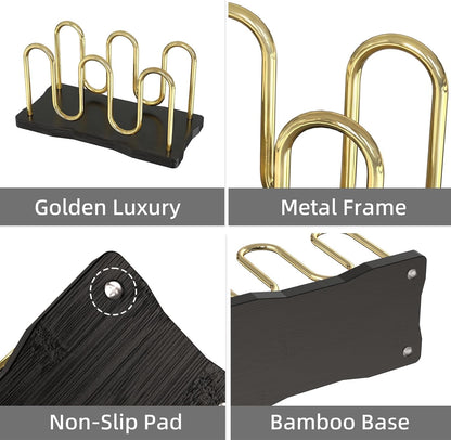 Mail Holder Organizer Countertop, Metal Letter Holder Sorter (Black)