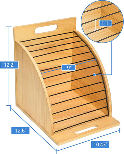 Clipboard Holder, Wooden Clipboard Organizer Storage with 12 Slots