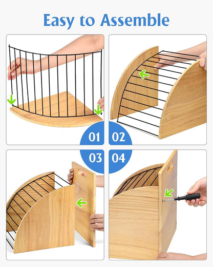 Clipboard Holder, Wooden Clipboard Organizer Storage with 12 Slots