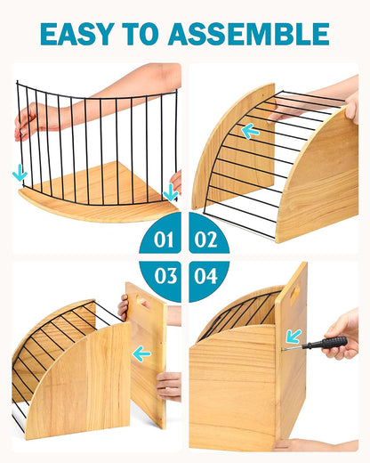 Clipboard Holder, Wooden Clipboard Organizer Storage with 12 Slots