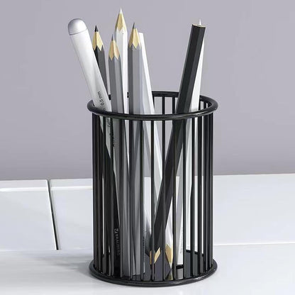Gold Metal Pen Holder Cup for Desk Makeup Brushes Pencil Holders Home Office Organizer