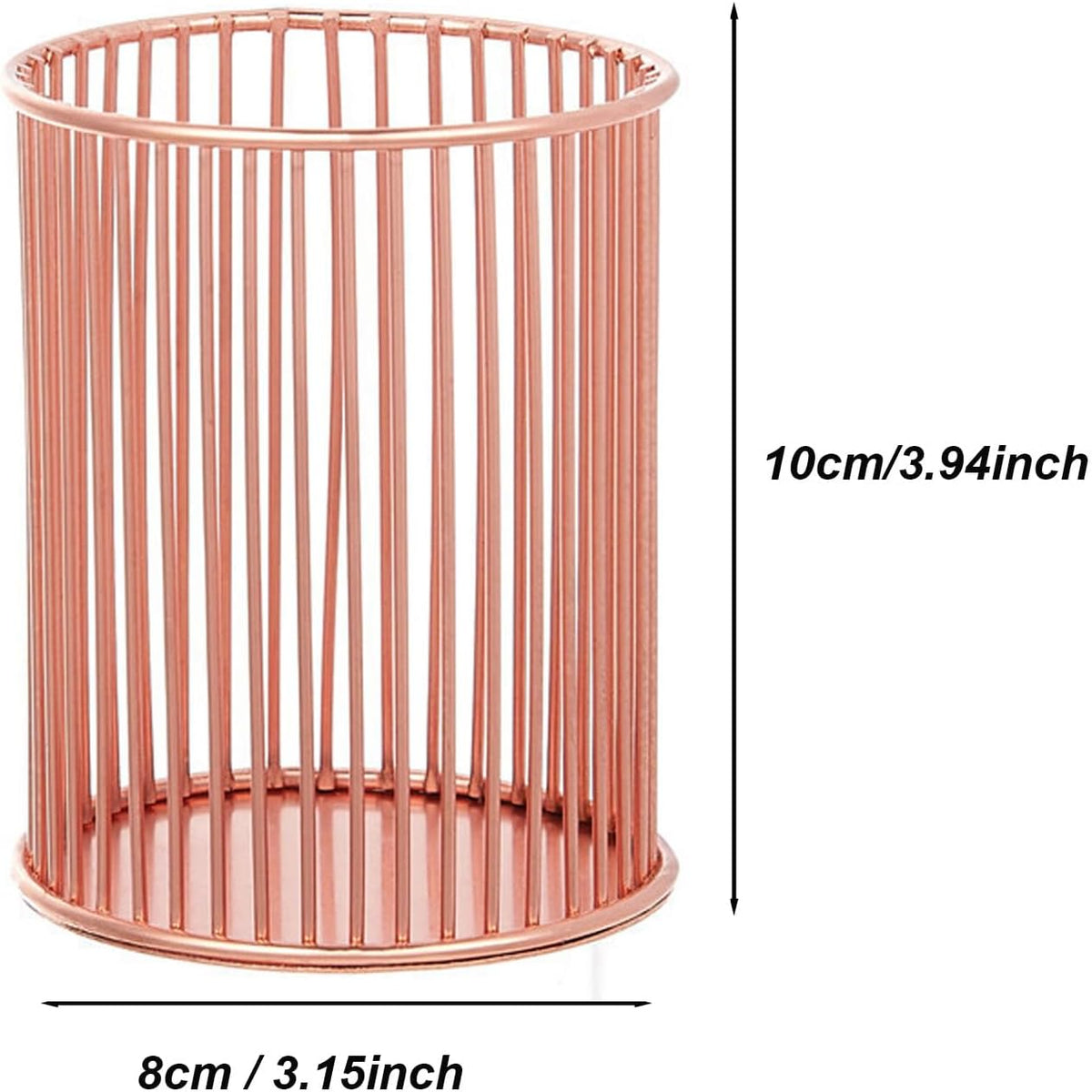 Gold Metal Pen Holder Cup for Desk Makeup Brushes Pencil Holders Home Office Organizer