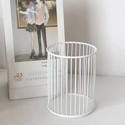 Gold Metal Pen Holder Cup for Desk Makeup Brushes Pencil Holders Home Office Organizer
