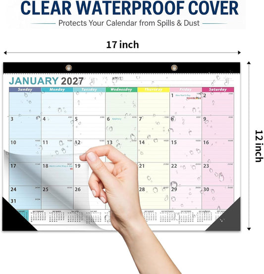 Desk Calendar 2026-2027 - 19 Month Desk Top Calendar, 17x12''