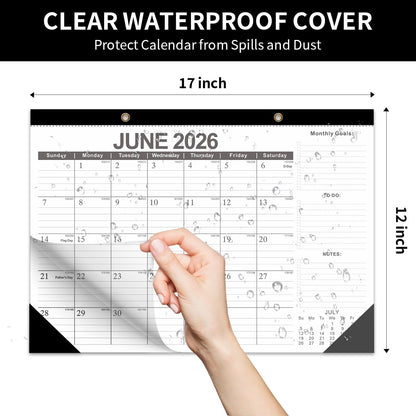 Desk Calendar 2026-2027 - 19 Month Desk Top Calendar, 17x12''
