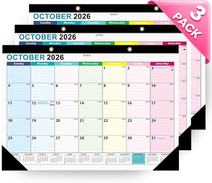 Desk Calendar 2026-2027 - 19 Month Desk Top Calendar, 17x12''